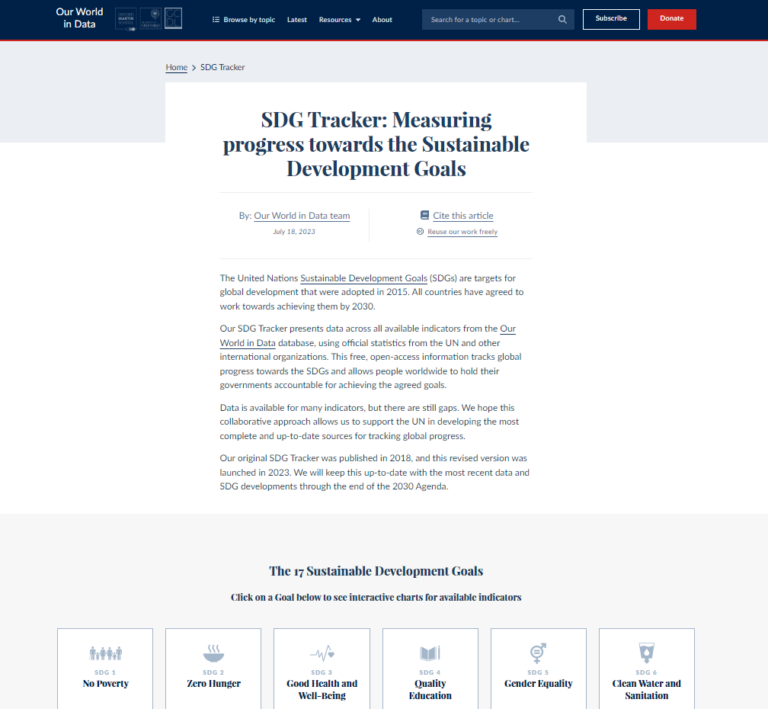 SDG Tracker: Measuring progress towards the Sustainable Development ...