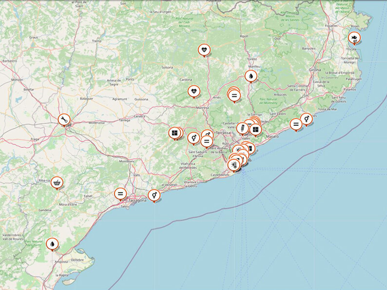 Treballs d'alumnes al Mapamundi dels drets